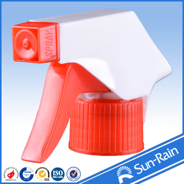 Quick priming Red White Plastic Trigger Sprayer with spray / stream nozzles