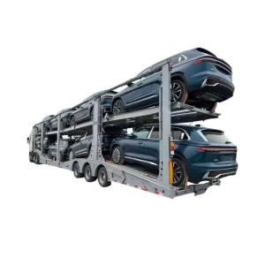 Transport 8-10 Cars with Self-dumping 3-Axle Car Transport Trailers and Fuwa/BPW