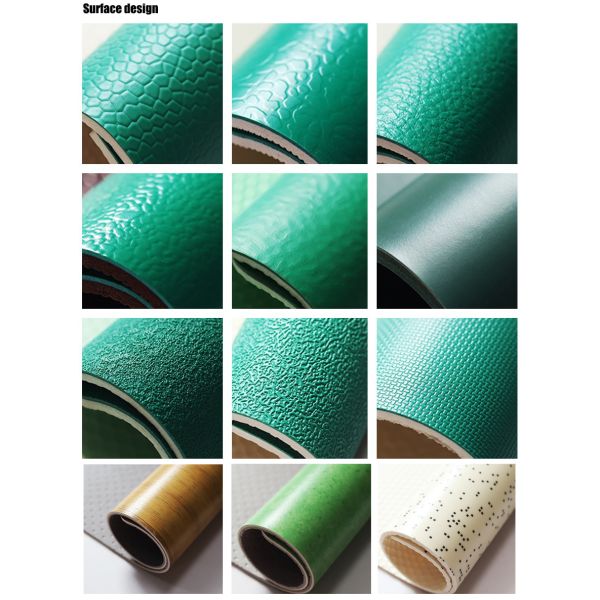 1.0mm/1.2mm Wear Layer Glue Stick Installation Indoor Black PVC Basketball Court Flooring