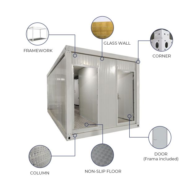 Fast Install Unisex Design Prefabricated Toilet Modular Container Movable Container Toilet Prefab Easy Assemble Bathroom