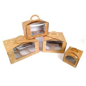 Custom Logo Printed Paper Pink White Pastry Boxes With Clear Windows