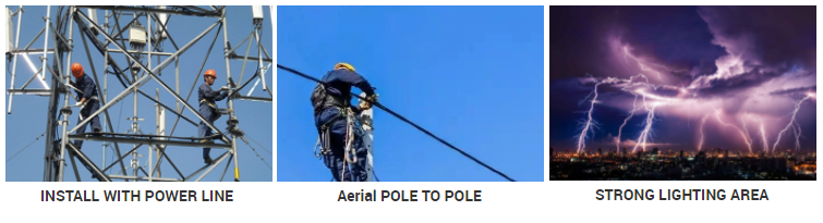 Double Jacket Self Supporting 72 Core ADSS Fiber Optic Cable