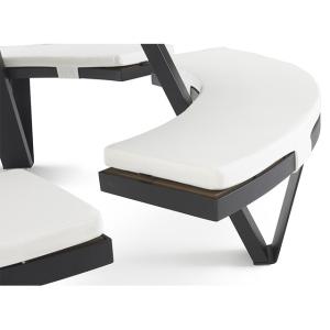 High End D1800*H780mm Round Picnic Table Set With Cushion