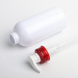 350ml 500ml White Red Pump Empty Shampoo Body Wash Plastic Round Container