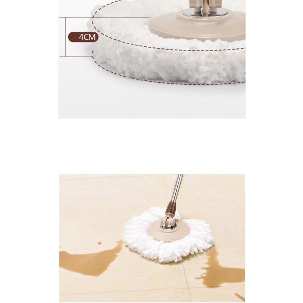 360 Degree Rotating Microfiber Spinning Mop and Bucket Set for Adjustable Cleaning