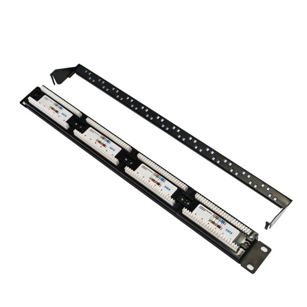 RJ45 Jacks Network Patch Panel for Networking and Network Cabling System 1U