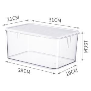 Wholesale Plastic Clear Storage Bins Pantry Organizer Box Bin Containers for Organizing Kitchen Fridge, Food, Snack Pantry Cabinet from china suppliers