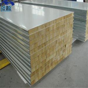 Wholesale manufactured prefab home fireproof rock wool sandwich wall panels 1150-75-0.376mm from china suppliers