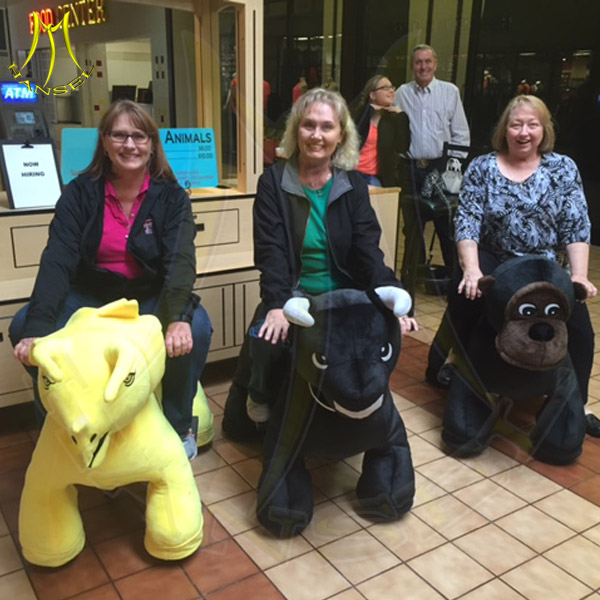 Hansel best selling battery coin operation game amusement park children moving stuffed animal scooter ride electric