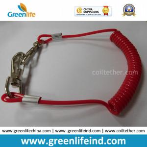 Solid Red Spiral Coil Tool W/Hooks Tether 4mm Cord Dia