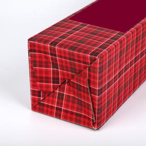 Collapsible FSC Corrugated Wine Gift Box For Champagne Bottle Crash Lock CMYK