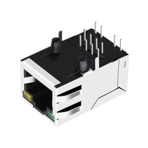 J1012F21R 10/100BT RJ45 With Integrated Magnetics Shielded Connector LPJ1012APNL