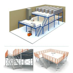 Large Span Steel Structure Platform Powder Coating / Galvanizing Industrial
