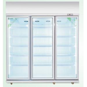 Upright Glass Door Commercial Beverage Cooler With Danfoss / Drinks Display