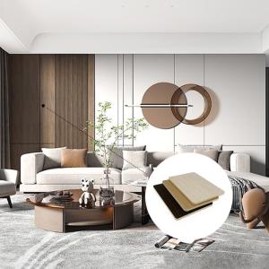 Gym Bamboo Charcoal Solid Board Veneer Marble Fiber Wall Panel for Commerce and