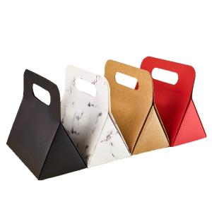 Wholesale Custom Triangular Kraft Paper Gift Box with Hand-Held Design from china suppliers