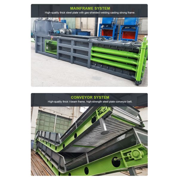 Wood Packaging Cardboard Pressing Bailing Machine Automatic and Horizontal Hydraulic