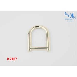 Light Gold Retangle D Ring Buckle Polished Hanging Plating For Skinny Belt