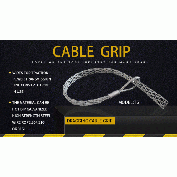 High Strength Stainless Steel Electric Cable Grip Fiber Optic Cable Tools