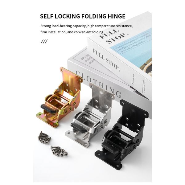 90° Self-locking Folding Hinge Thickened Hardware Accessory for Dining Table Chair Bed Leg Coffee Table Support