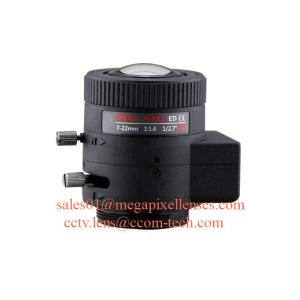 1/2.7" 7-22mm F1.4 3Megapixel CS-mount Manual IRIS/DC Auto IRIS/P-IRIS IR Vari