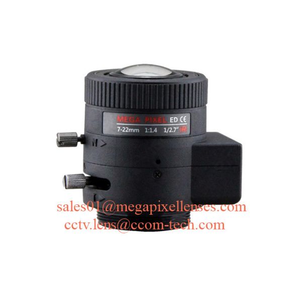 1/2.7" 7-22mm F1.4 3Megapixel CS-mount Manual IRIS/DC Auto IRIS/P-IRIS IR Vari