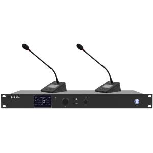 Wireless Microphone System Physical Button UHF 4 Channel Lecture Desktop