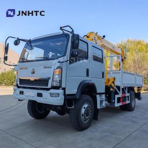 Wholesale Howo Mini 4*4 6 Wheeler Double Row Cab Cargo Truck With Telescopic Boom Crane Truck from china suppliers