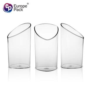 LFGB Grade Eco-Friendly Disposable Round Clear Hard Plastic Yogurt Mousse Party