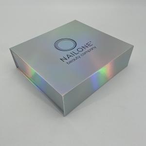 Custom Printed Deluxe Holographic Rigid Foldable Magnetic Closure Gift Cosmetics