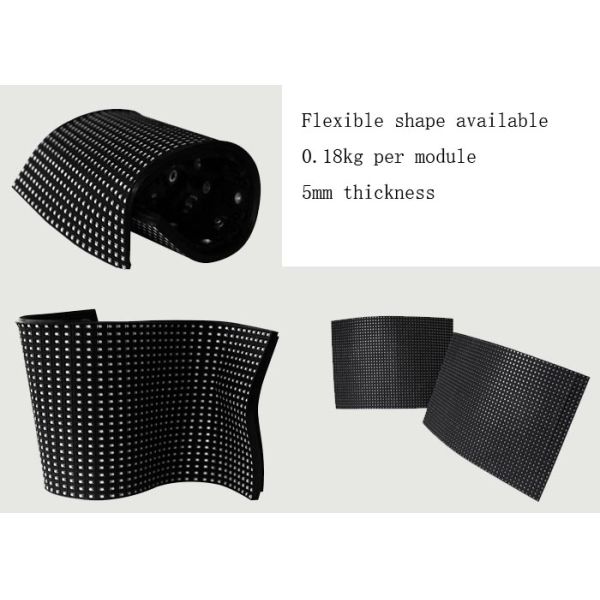P2 Flexible Led display with module of 240x120mm for archiving irregular shape display