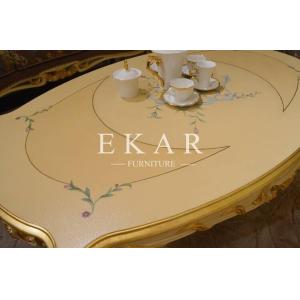 Oval shape neoclassical wood tree trunk cocktail table FC-101C