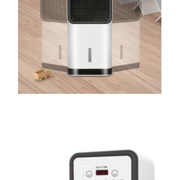 Portable 5L Remote Control Cooling Heating Dual Air Conditioner with Vertical Bladeless Fa