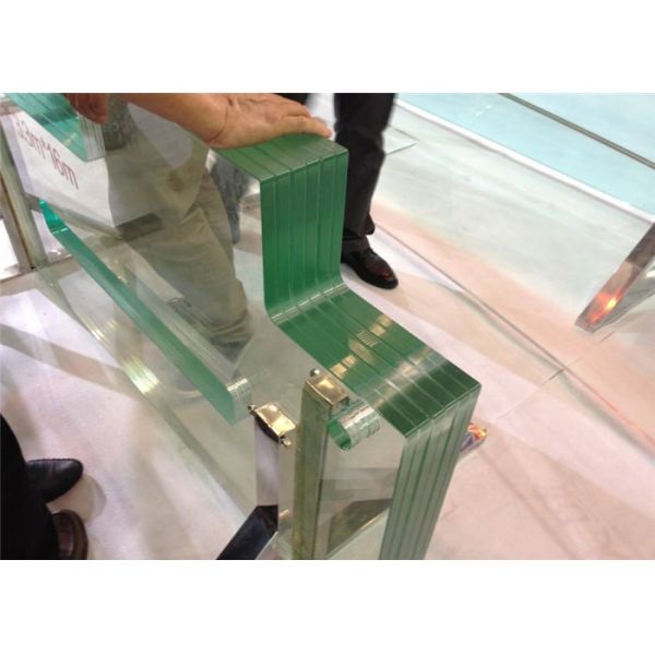 Different Thickness Edge Polished Clear Laminated Safety Glass For Construction Glass Sample Available