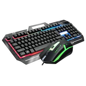 Metal Gaming Keyboard With 104 Keys FN+F1-F12 Functions LED Backlight Gaming